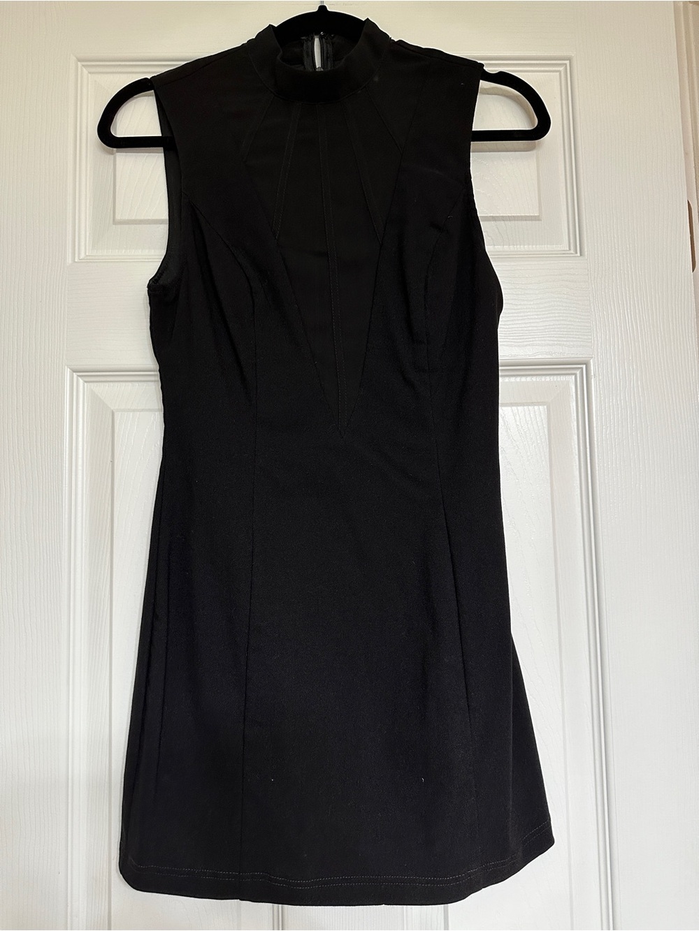 Tobi Black Sleeveless Mock-Neck Dress